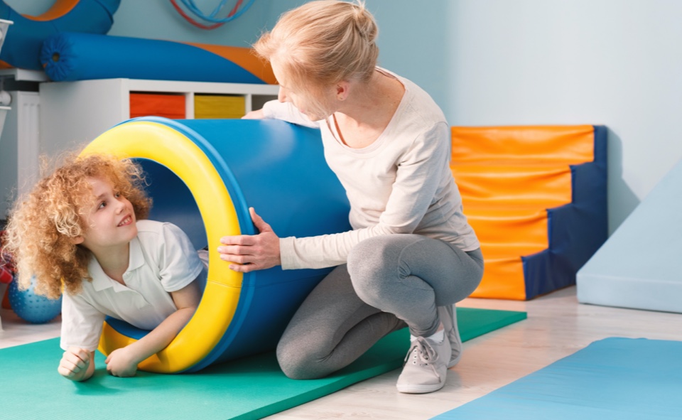 Child Exercise in Playroom